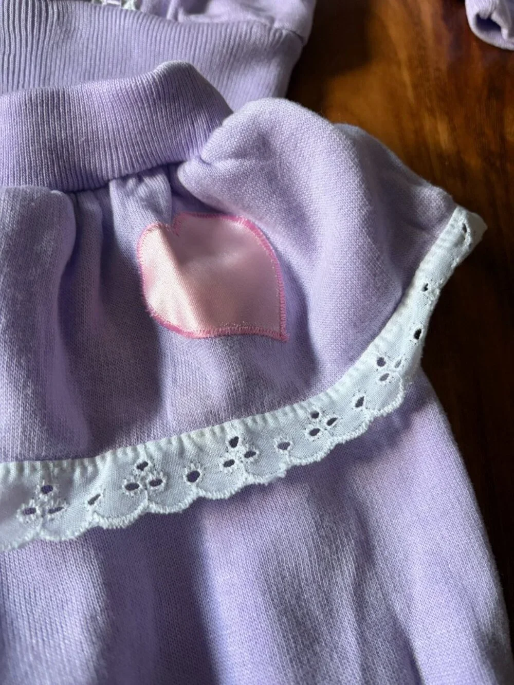 Vintage Joggles lavender lace two piece sweatshirt sweatpants set size 2T